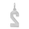 Sterling Silver Small Satin Number 2 Charm Pendant Jewerly 19mm x 7mm